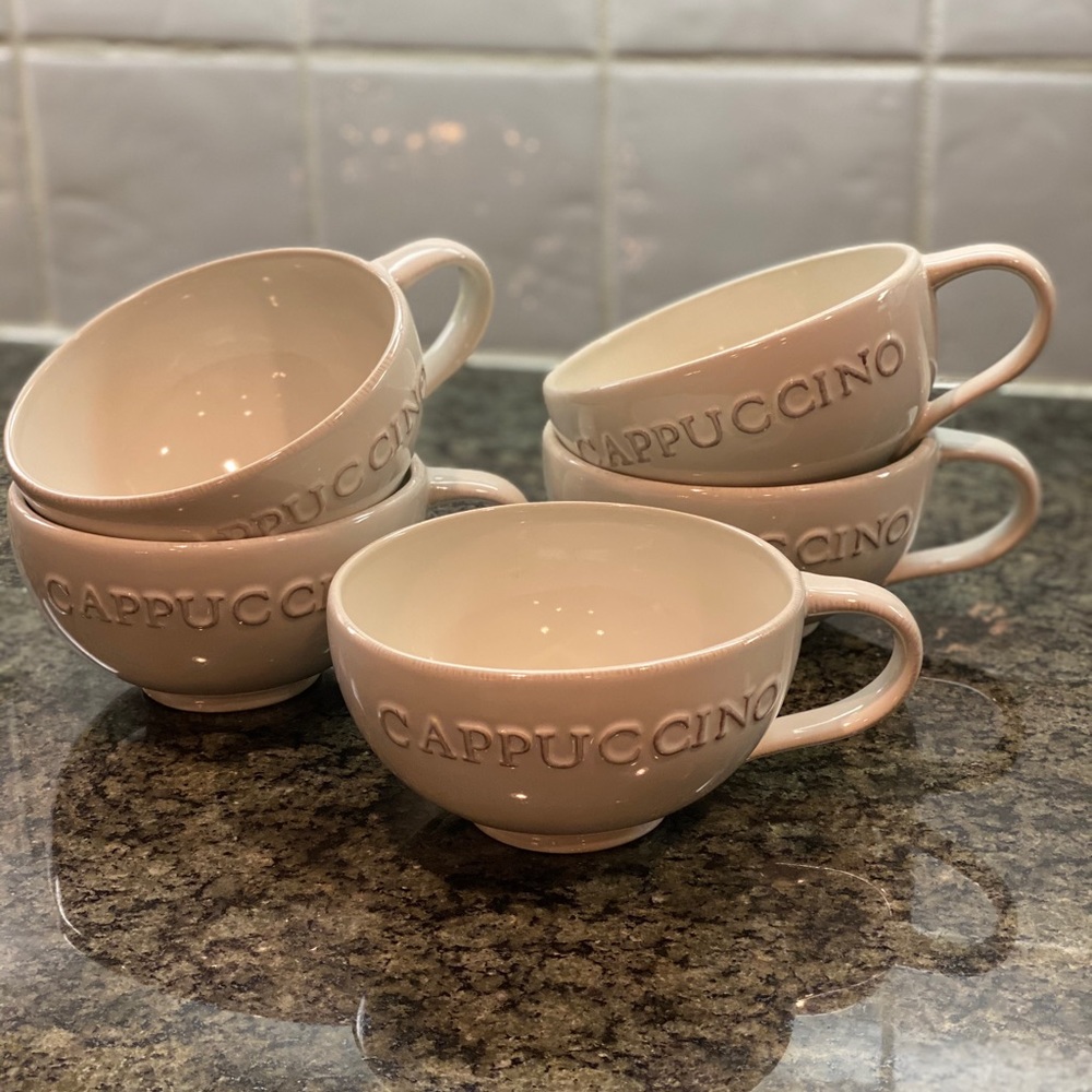 Pottery Barn Cappuccino Mugs - set of 5